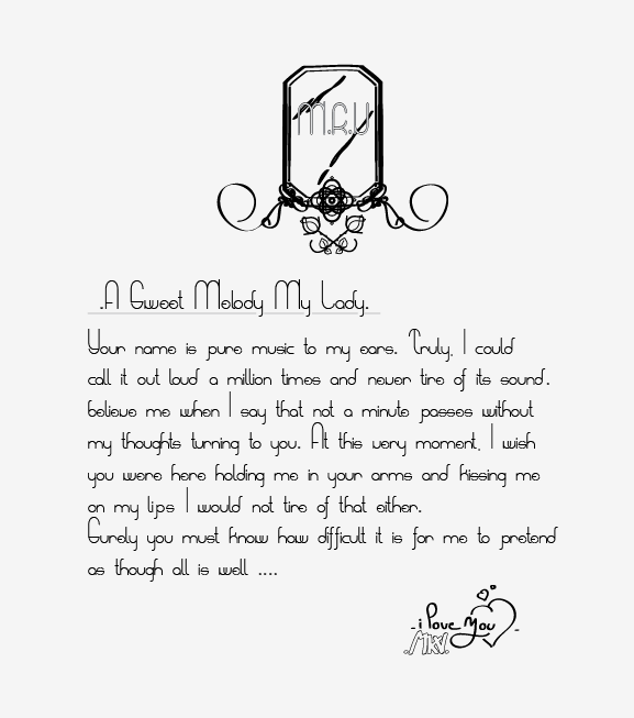 A Sweet Melody My Lady